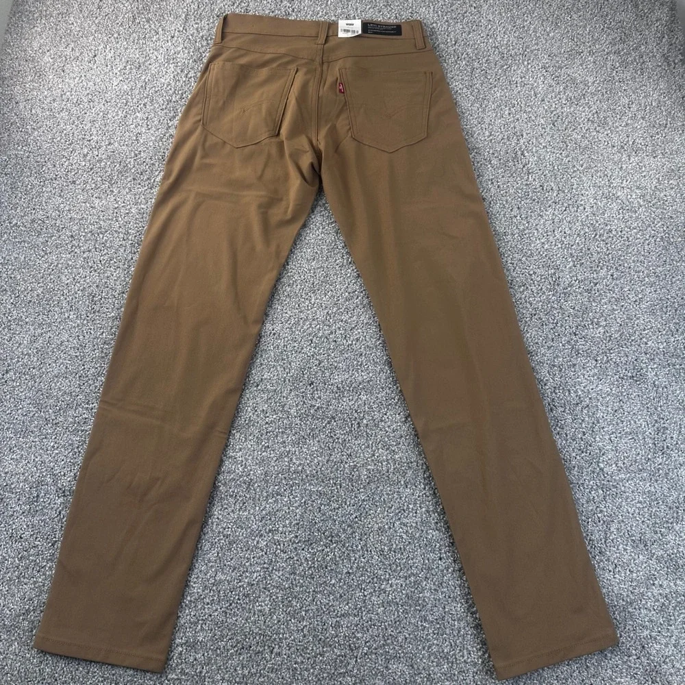 Levis 511 Slim Tech Pants Mens 29x32 Brown Stretch Quick Dry Casual Preppy NWT